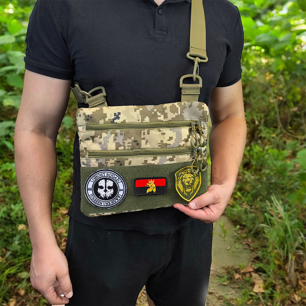 Сумка-кобура піксель камуфляж, тактична чоловіча сумка з тканини кордури AOR-1