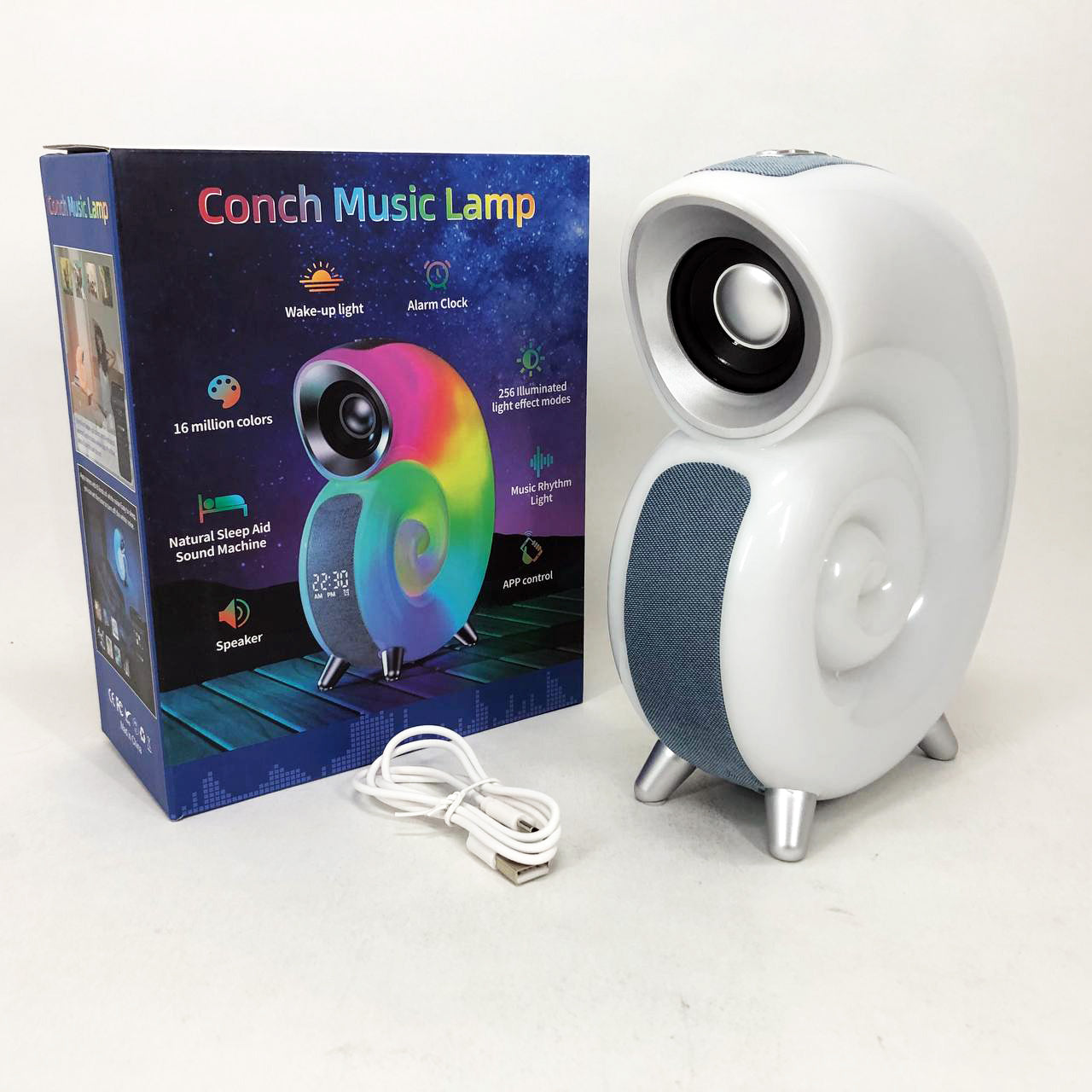 Ночник INSPIRE N70 APP 6W 2000 mAh, зарядное устройство с подсветкой и встроенным динамиком