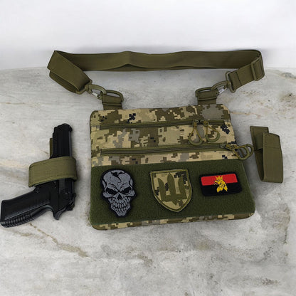 Сумка-кобура піксель камуфляж, тактична чоловіча сумка з тканини кордури AOR-1