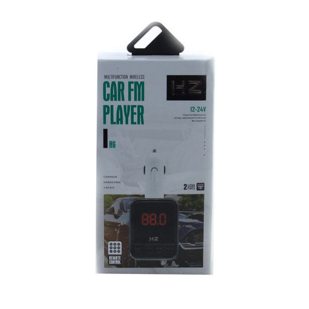 Автомобильный FM трансмиттер Bluetooth HZ H6-12-24V модулятор с microSD, USB, Hands Free + Пульт