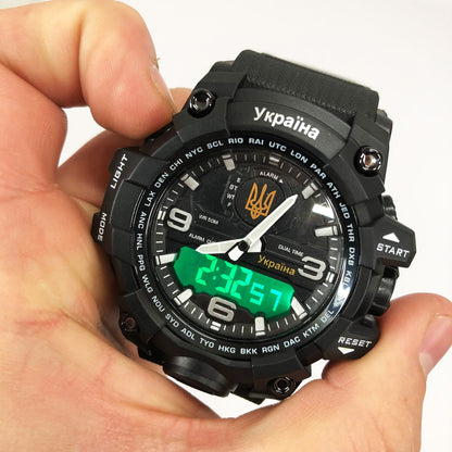 Часы наручные мужские SKMEI 6851/1586BK, Армейские часы противоударные, Водонепроницаемые мужские часы
