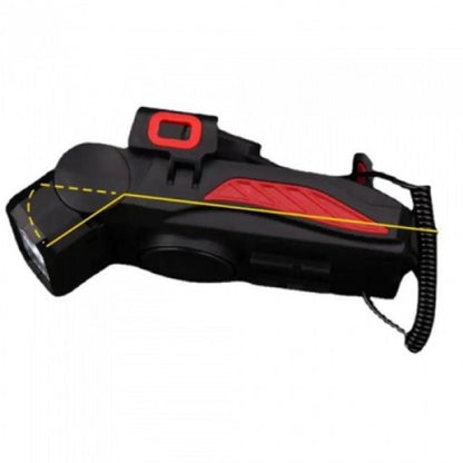 Велофара с сигналом и держателем телефона LY-25-2T6 (white+yellow), Долговечный велосипедный фонарь