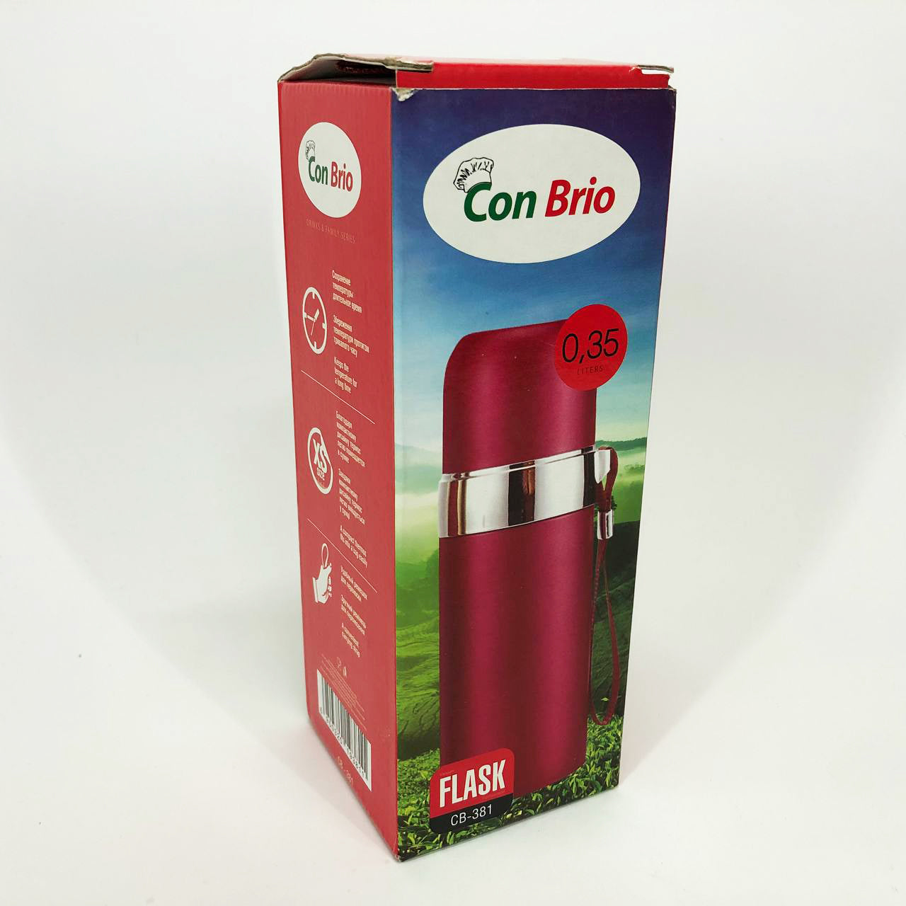 Термос Con Brio CB-381 Gold 0,35л, Термос для питної води, Якісний термос для дому.