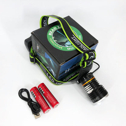 Фонарь налобный PLD-A12-TG 2x18650, Фонарик налобный мощный, Налобный прожектор, Фонарь для рыбалки