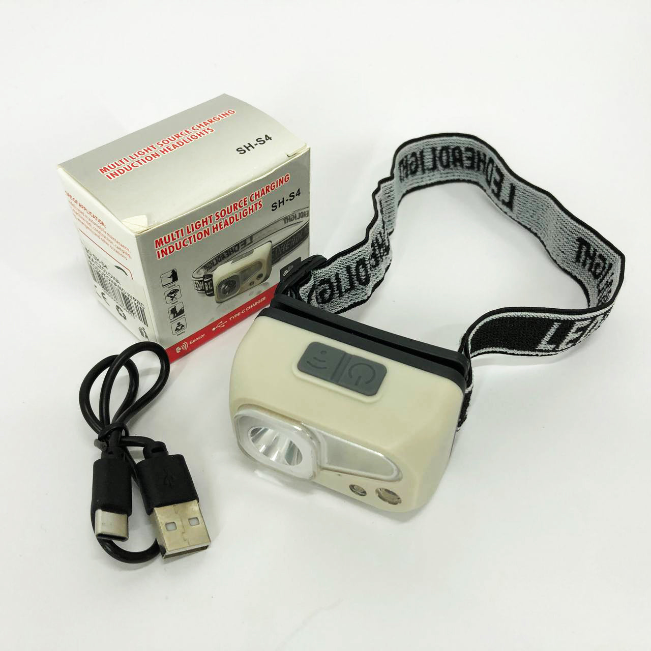 Фонарь налобный SH-S4-XPE+3SMD, Мощный аккумуляторный налобный фонарик, Налобный фонарь яркий