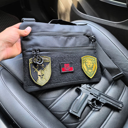 Черная мужская сумка тактическая нагрудная, Тактический универсальный рюкзак, Мужская сумка рюкзак слинг