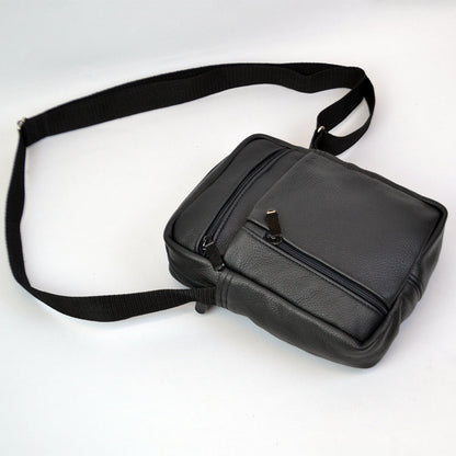 Элегантная мужская кожаная сумка-мессенджер из натуральной кожи на 5 отделений, мужская сумка через спину