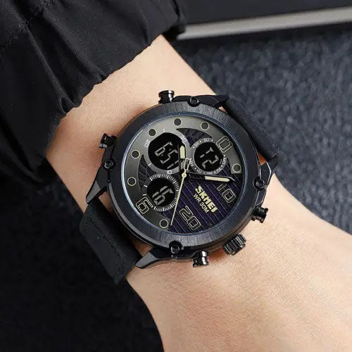 Часы наручные мужские SKMEI 1975LBKBK, оригинальные мужские часы, часы кварцевые мужские