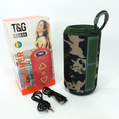 Bluetooth колонка портативная TG656 FM-радио, Громкая колонка для вечеринки. Цвет: камуфляж
