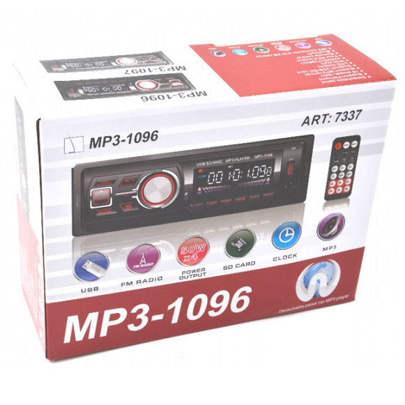 Автомагнитола MP3-1096 BT ISO со съемной панелью 4х50W, Магнитофон для машины авто автомобиля