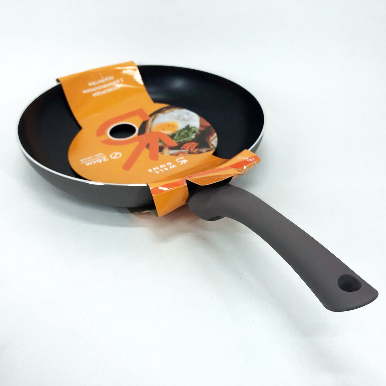 Сковорода алюминиевая 26 см WELL DONE WD-1016B индукция, сковорода с толстым дном