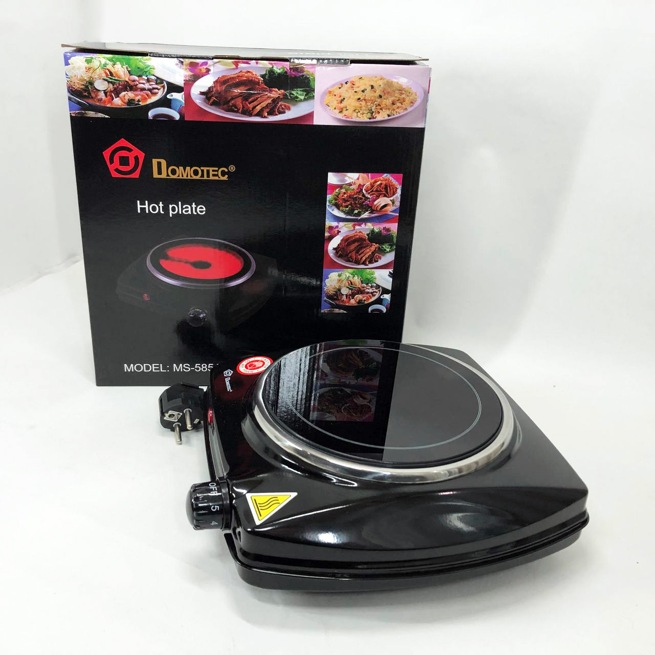 Электроплита настольная DOMOTEC MS-5851 900 Вт, Кухонная плита электро для кухни на 1 конфорку