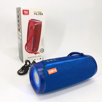 Портативная Bluetooth колонка с LED подсветкой TG288 беспроводная колонка портативная мощная. Цвет: синий