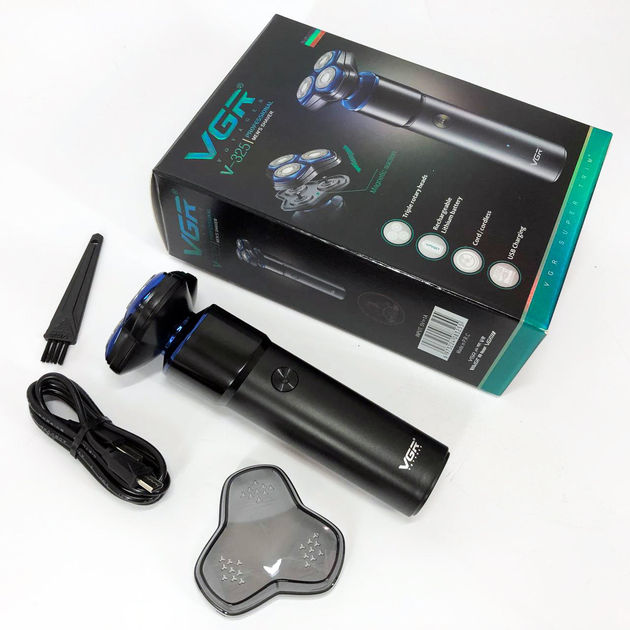 Электробритва VGR V-325, триммер беспроводной, машинка мужская для бритья, триммер для усов