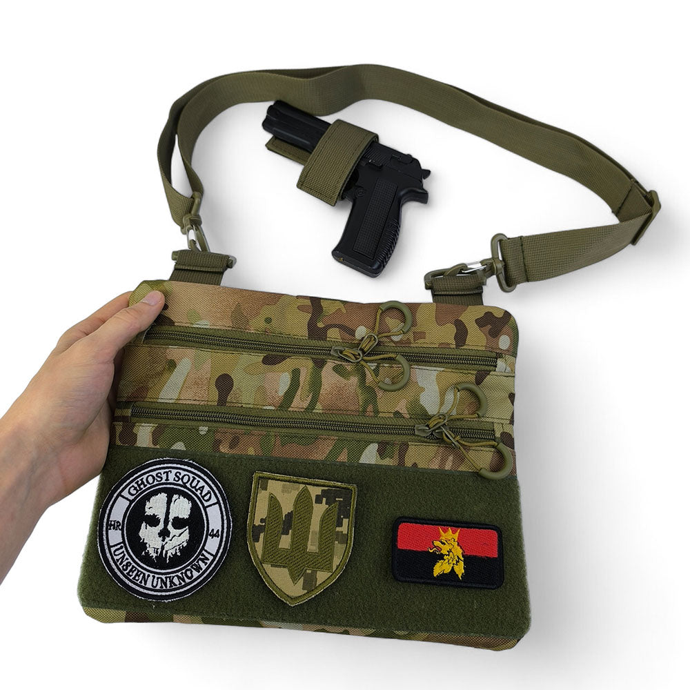 Нагрудная сумка тактическая тканевая, Рюкзак ВСУ, Сумка ВСУ, Армейская сумка через плечо