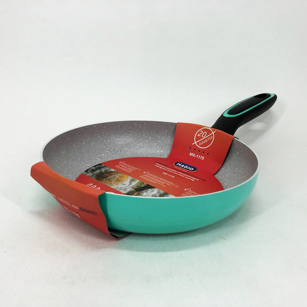 Сковорода Magio MG-1175 с мраморным антипригарным покрытием 20 см, антипригарная сковорода