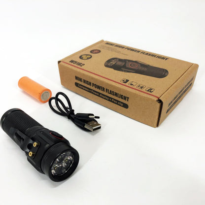 Фонарь PLD W5182-3XHP360, Ручной фонарик led, Водонепроницаемый фонар, Карманный фонарь с usb зарядкой