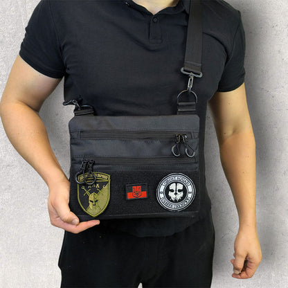 Тактический рюкзак через плечо, Нагрудная сумка мужская тактическая тканевая, Нагрудная сумка кобура