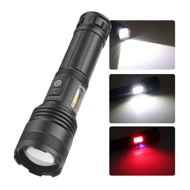 Фонарик PLD-P815 White Laser LED PM10-TG+COB, Фонарик тактический аккумуляторный ручной