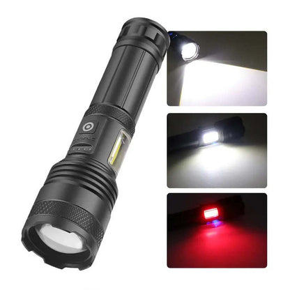 Фонарик PLD-P815 White Laser LED PM10-TG+COB, Фонарик тактический аккумуляторный ручной