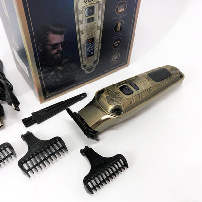 Профессиональная машинка для стрижки волос триммер VGR V-901 с насадками, профессиональная электробритва