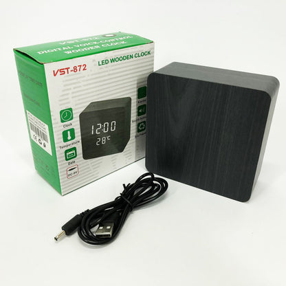 Электронные часы с термометром и функцией активация по звуку VST-872-6, Настольные часы с подсветкой