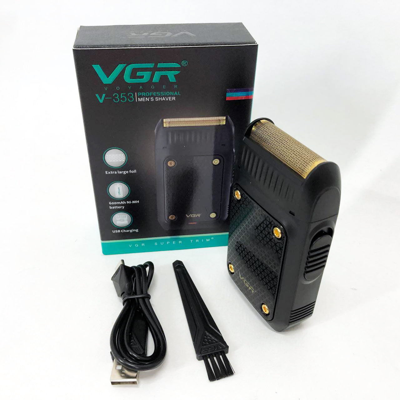 Электробритва мужская VGR V-353 профессиональная бритва шейвер для сухого бритья триммер. Цвет: черный