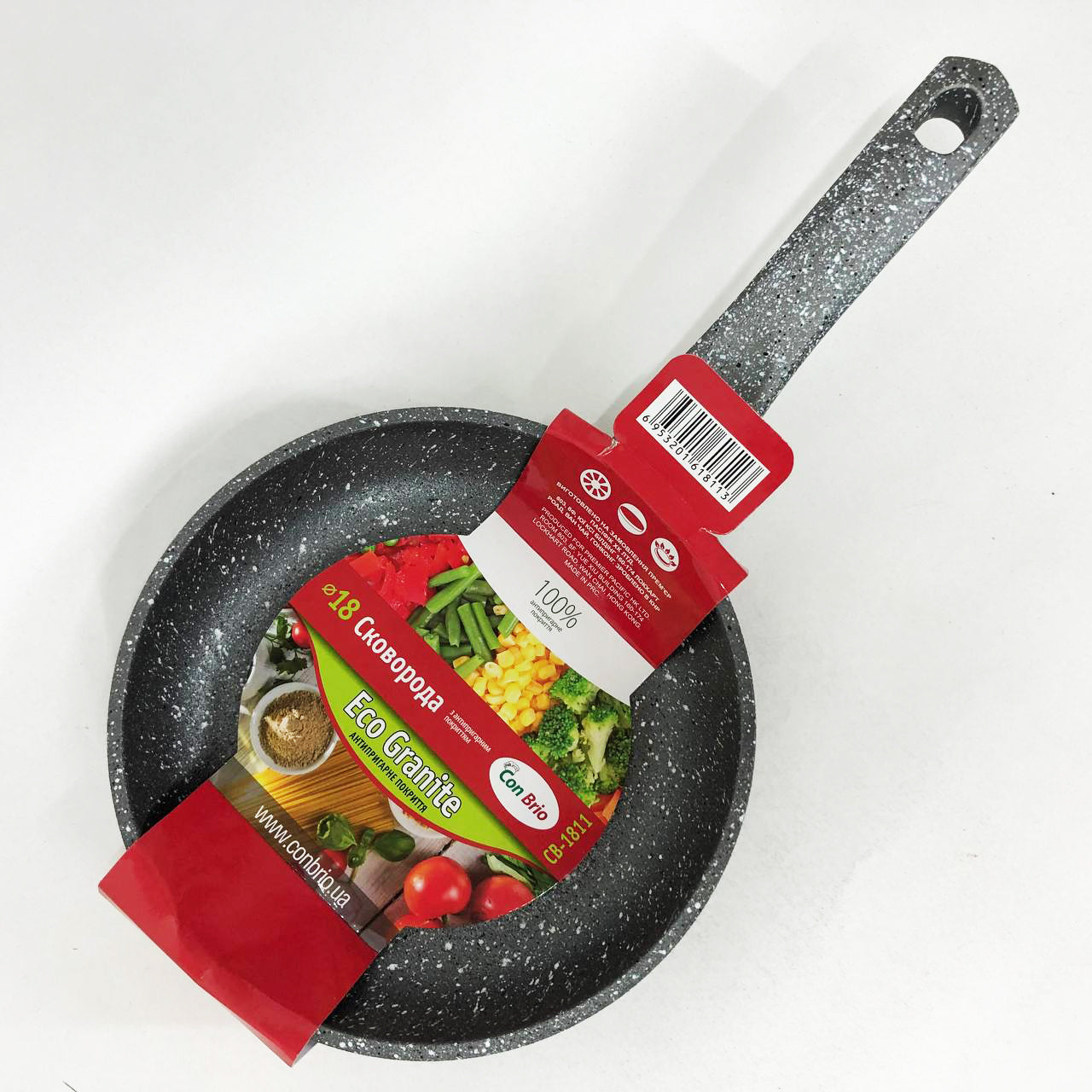 Сковорода Con Brio СВ-1811 18 см, сковорода для жарки, качественная сковорода, антипригарная сковорода