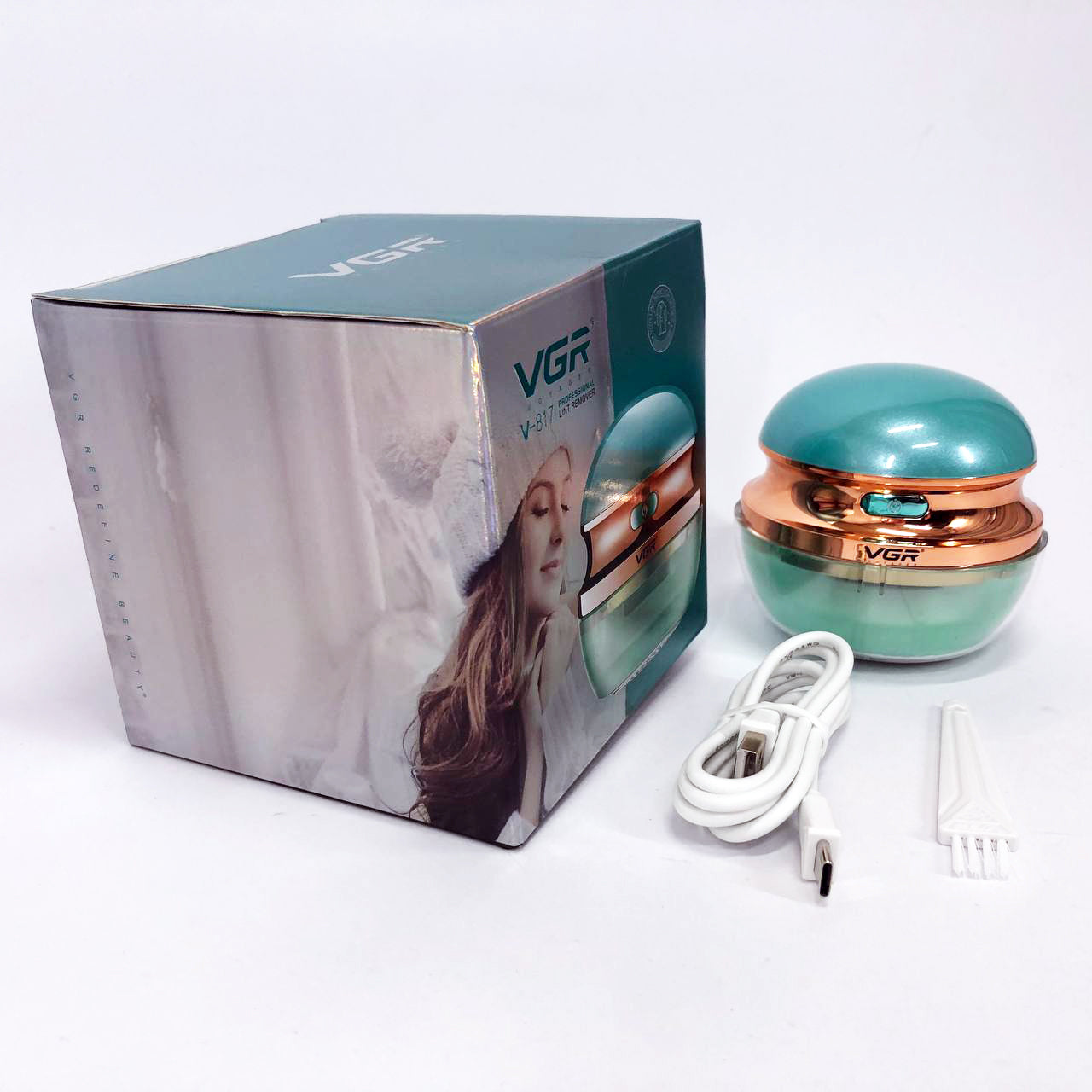 Машинка для удаления катышков VGR V-817, Машинка для удаления катышков хорошая. Цвет: зеленый