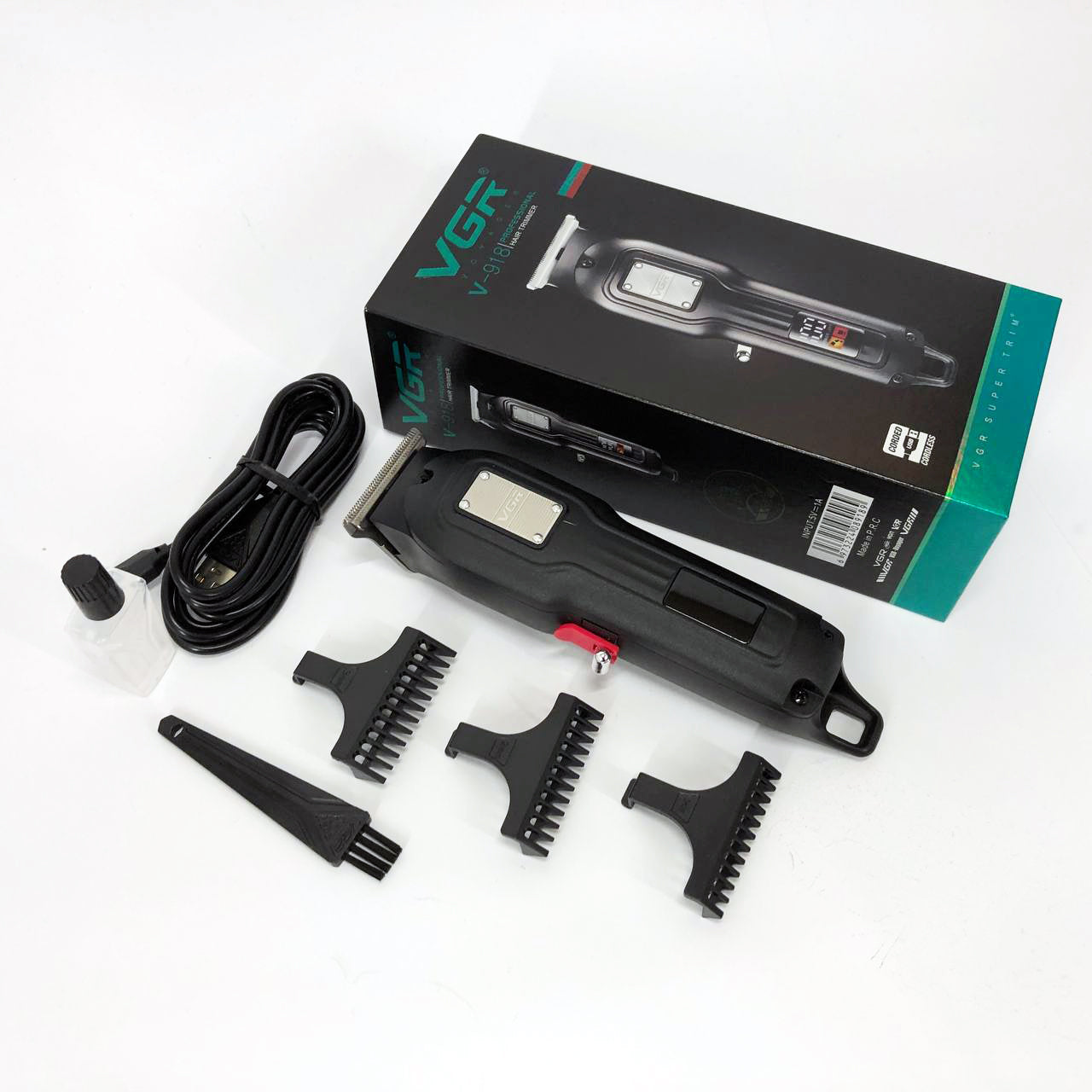 Машинка для стрижки волос VGR V-918, Беспроводная электробритва, Машинка для стрижки волос домашняя