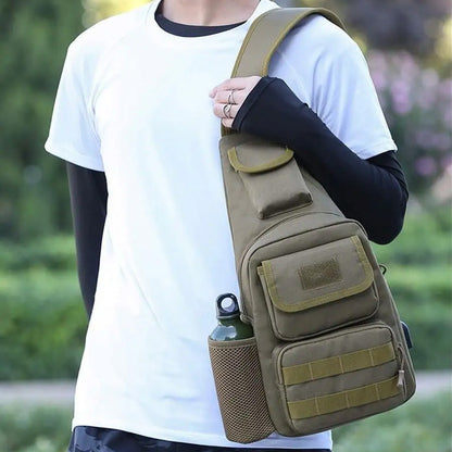 Тактическая сумка через плечо военная нагрудная сумка ВСУ однолямочная сумка универсальная армейская Хаки