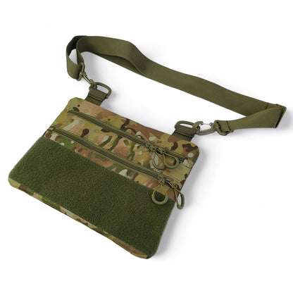Сумка-кобура наплечна мультикам з липучкою для шевронів, тактична сумка чоловіча з кордури
