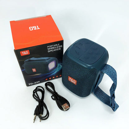 Портативна Bluetooth колонка TG339 5W з RGB підсвічуванням, Bluetooth колонка для вулиці. Колір: синій