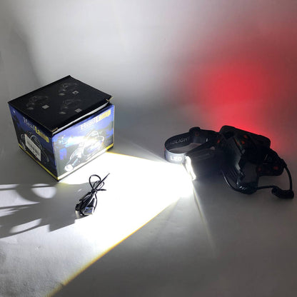 Фонарь налобный PLD-T115-2PM10-TG (white+blue), Фонарь аккумуляторный для рыбалки, водонепроницаемый