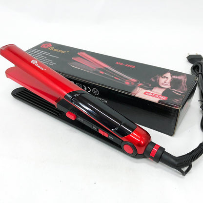 Плойка гофре 2 в 1 Domotec MS-4909, черно-красный, стайлер для завивки, стайлер для укладки