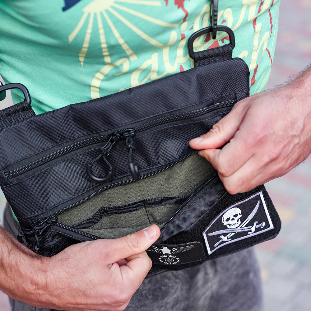 Тактический рюкзак через плечо, Нагрудная сумка мужская тактическая тканевая, Нагрудная сумка кобура