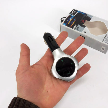 Трансмиттер Автомобильный FM модулятор FM H29 BT, Модулятор для мобильных устройств в авто. Цвет: серый