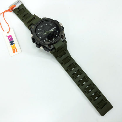 Часы наручные мужские SKMEI 2031AG ARMY GREEN, часы тактические противоударные. Цвет: зеленый