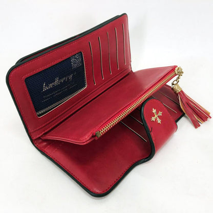 Клатч портмоне кошелек Baellerry N2341, Женский эксклюзивный кошелек, Небольшой кошелек. Цвет: красный