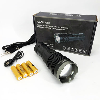 Ручной фонарь Police AK138 WHITE LASER LED PM60-TG с зарядкой USB, работающий от 4х18650 аккумуляторов