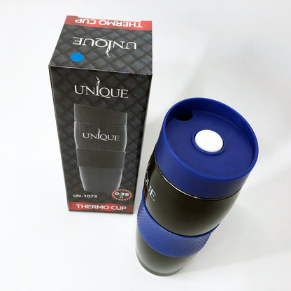 Термокружка UNIQUE UN-1073 0.38 л, Термос из нержавейки металлический. Цвет: синий