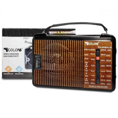 Радиоприемник GOLON RX-608 всеволновый на батарейках + поддержка USB/microSD/MP3/WMA