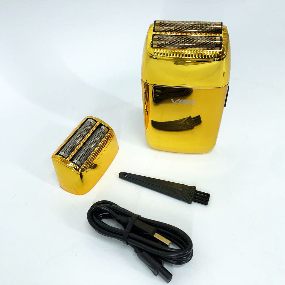 Професійний шейвер VGR V-399 GOLD, бездротова електробритва, бритва триммер для бороди