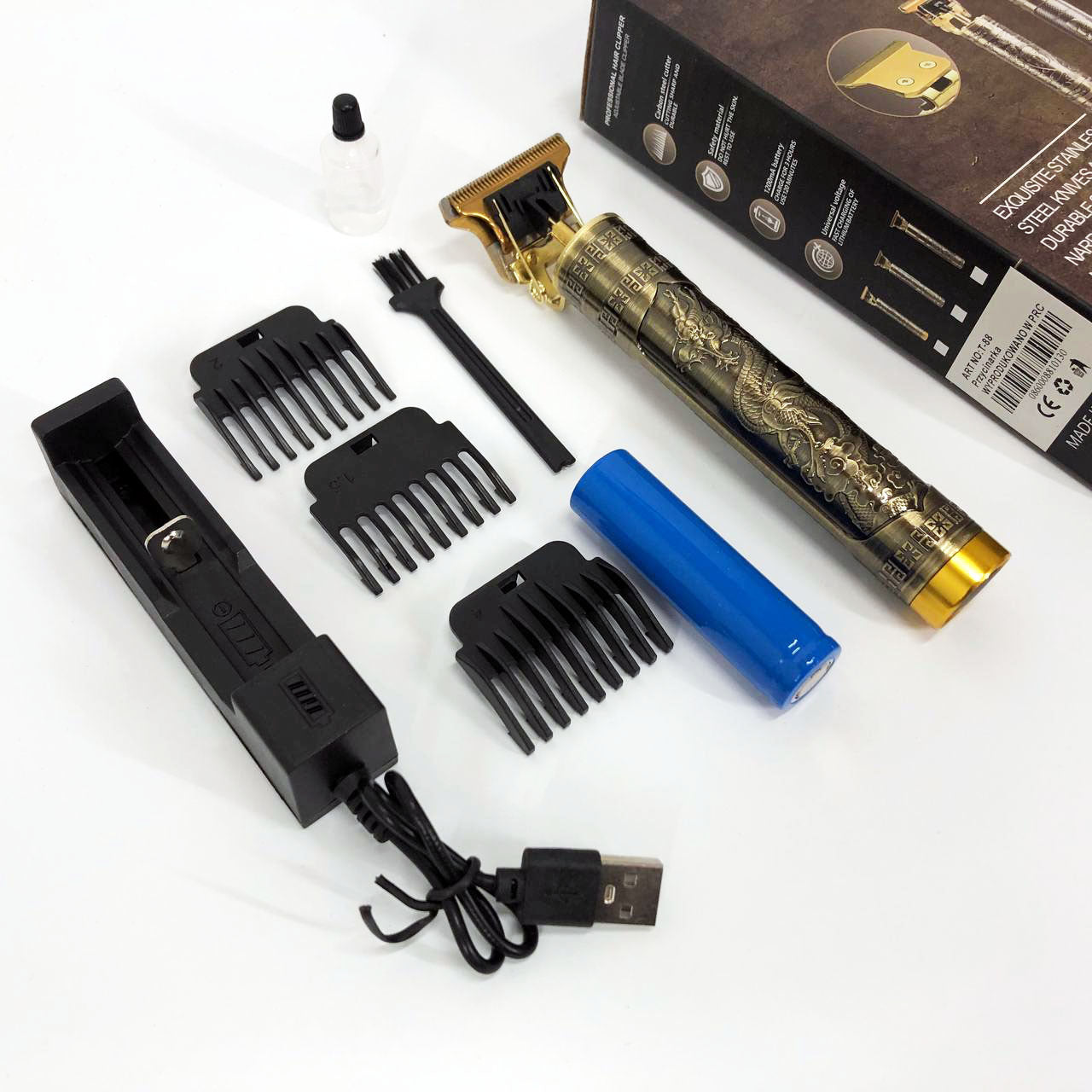 Аккумуляторная профессиональная машинка-триммер для стрижки волос, бороды, усов WS-T88, беспроводная