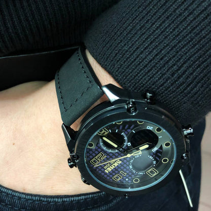 Часы наручные мужские SKMEI 1975LBKBK, оригинальные мужские часы, часы кварцевые мужские