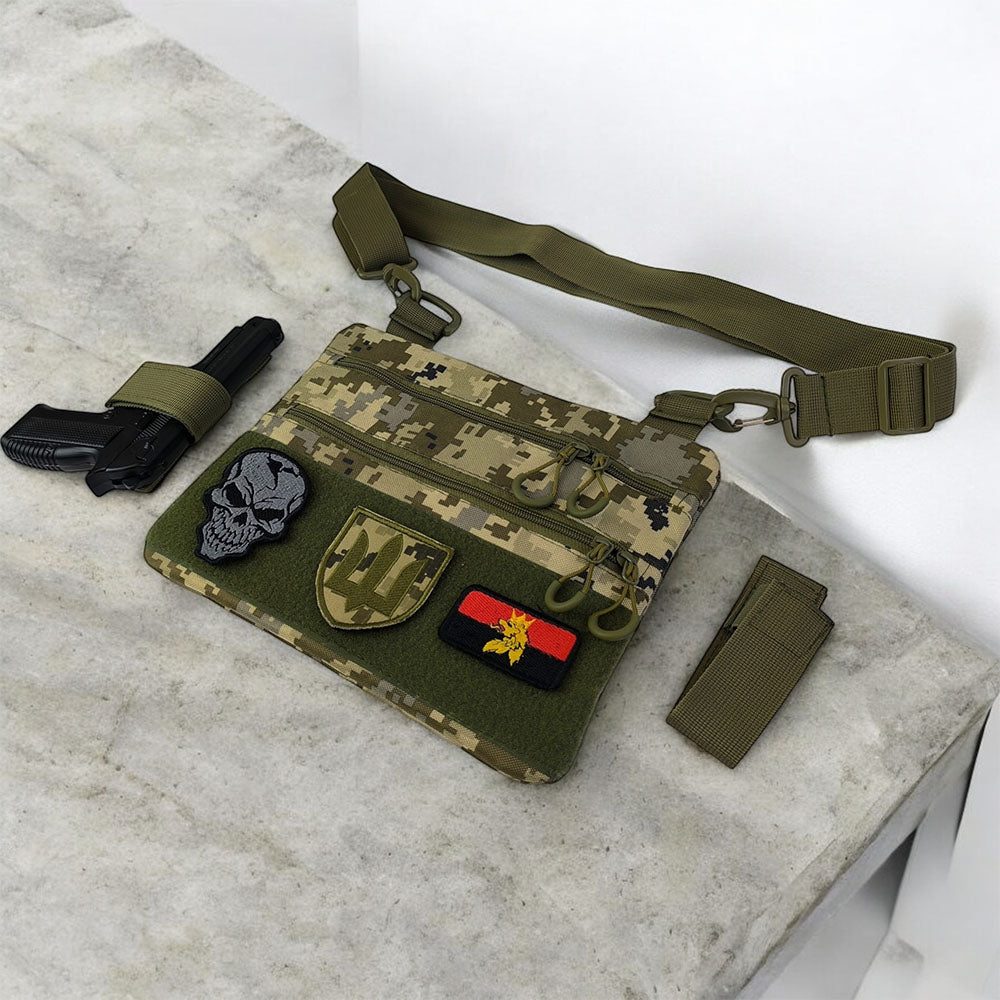 Сумка-кобура піксель камуфляж, тактична чоловіча сумка з тканини кордури AOR-1