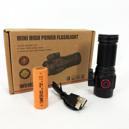 Ручний ліхтарик W5183-4XHP360, Ліхтар ручний потужний, Тактичний ліхтар, Кишеньковий міні ліхтар