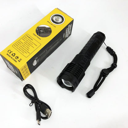 Фонарик PLD-H007 White Laser LED PM10-TG с встроенным аккумулятором PowerBank, Фонарик тактический ручной