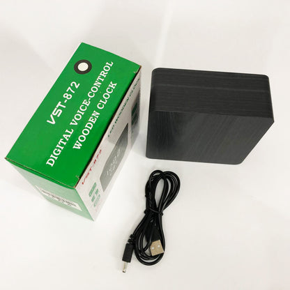 Электронные часы с термометром и функцией активация по звуку VST-872-6, Настольные часы с подсветкой