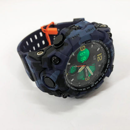 Часы наручные мужские SKMEI 1155BCMBU, армейские часы противоударные, мужские тактические часы